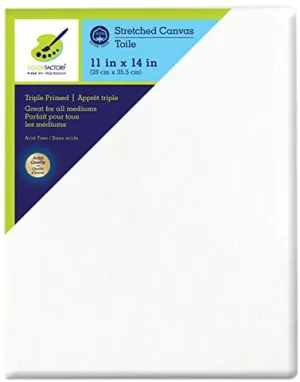 Color Factory 11 Inx14in  Stretch Artist Canvas  6 pack