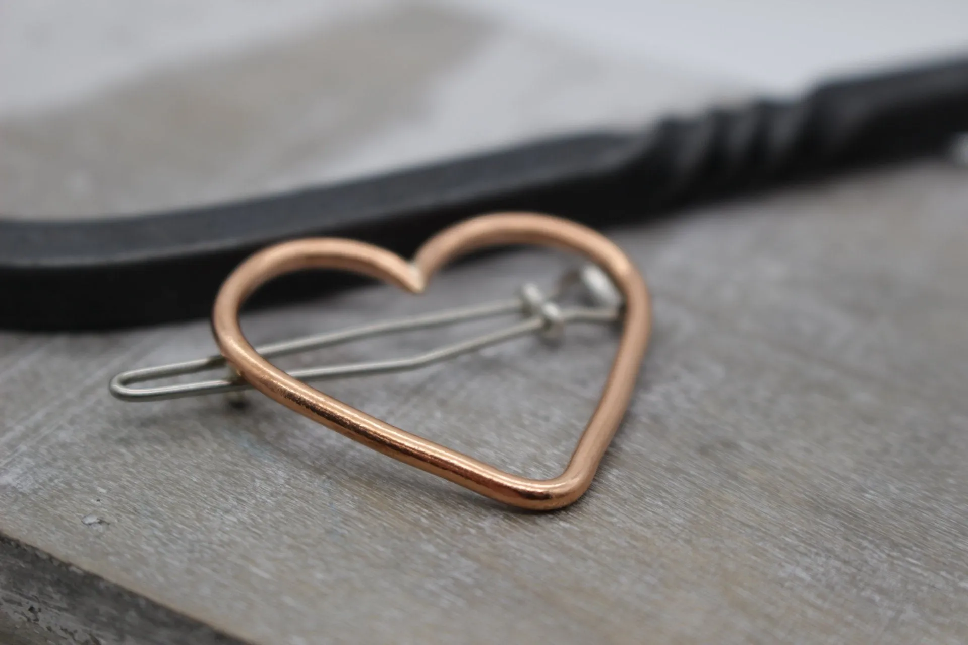 Copper Heart Barrette