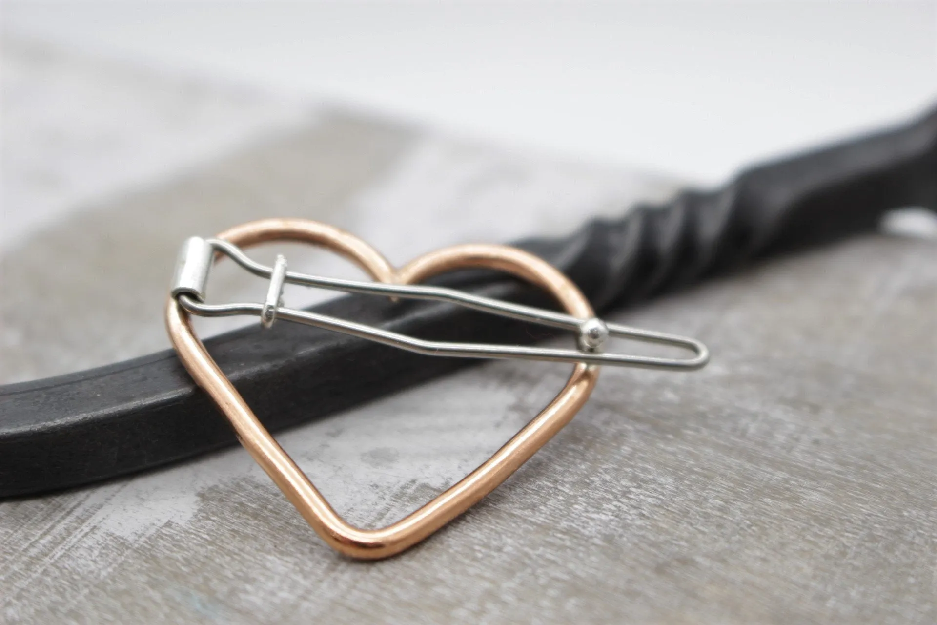 Copper Heart Barrette
