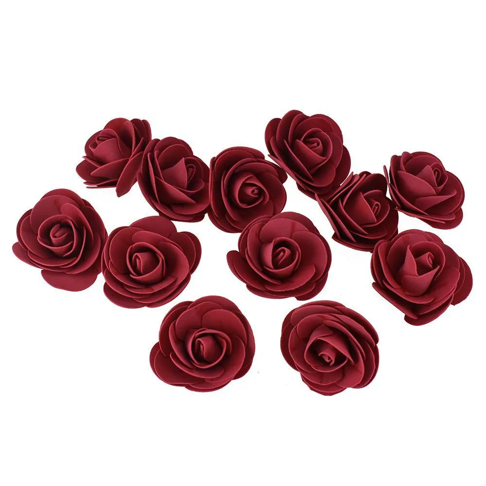 Craft Foam Roses, 3-Inch, 12-Count