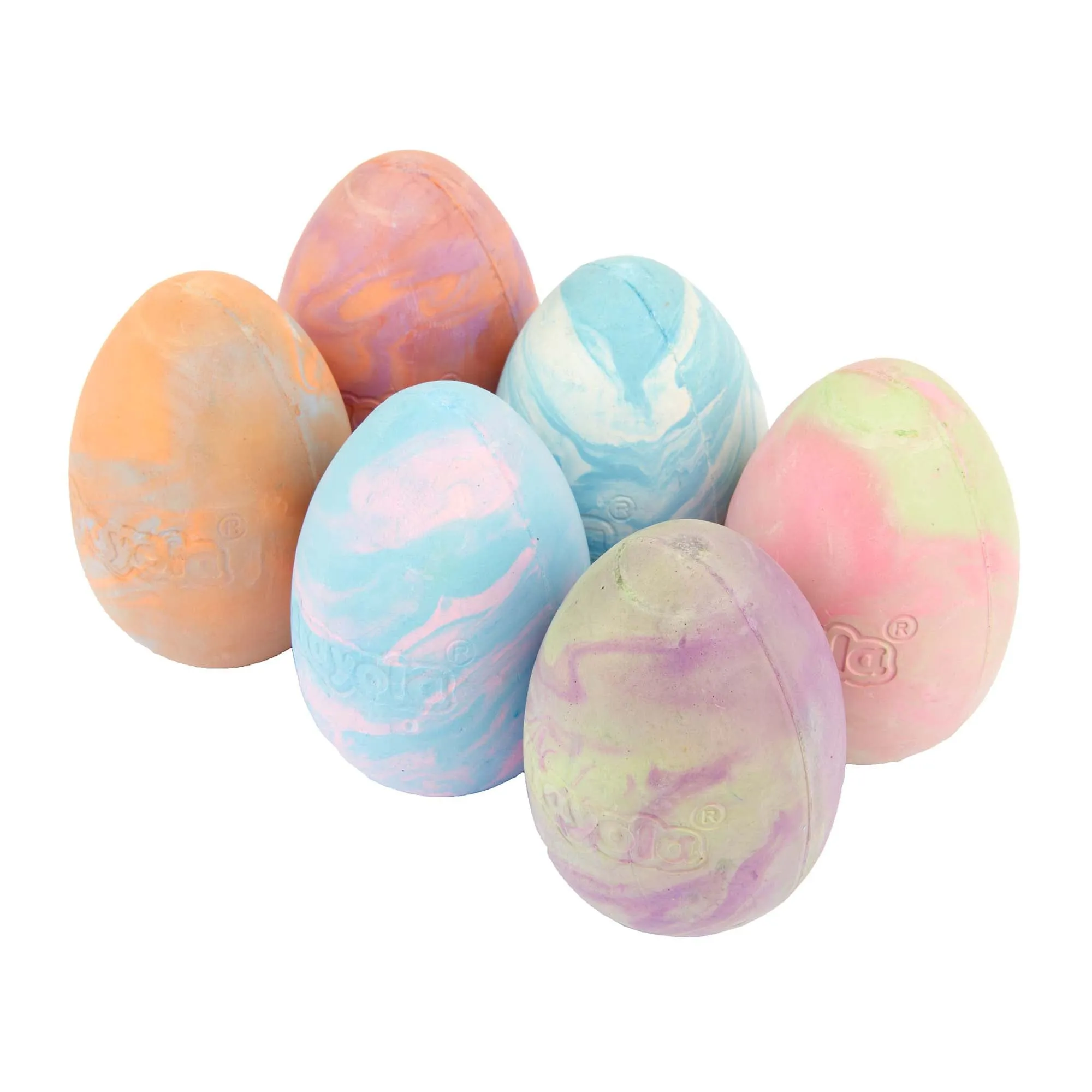 Crayola 6ct Tie Dye Washable Sidewalk Chalk(Egg Shaped)