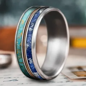 Custom Design - 3-Inlay Metal Center Ring 1VmclOoaGOrR2FkWLzPm8u3z