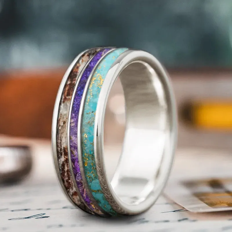 Custom Design - 3-Inlay Narrow Center Ring 5NgZ4EIztqUAY_aUIz1YjKif