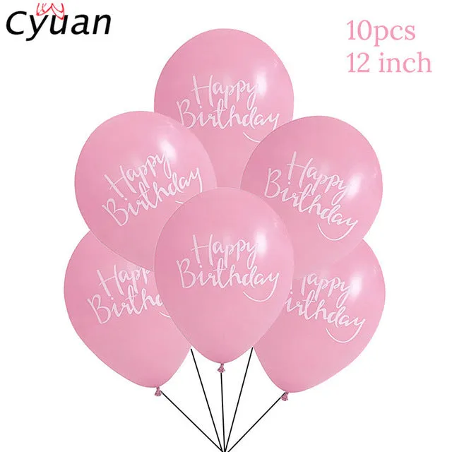 Cyuan Unicorn Party Disposable Tableware Set Kids Birthday Party Paper Cup Plate Hat 1st First Birthday Party Decor Supplies