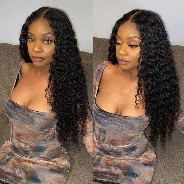 Deep Wave Lace Front Wigs 13x4/13x6 Transparent Lace Frontal Human Hair Wig