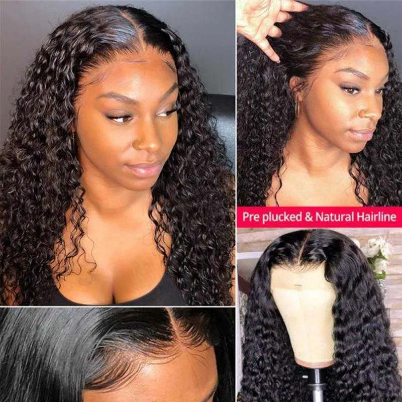 Deep Wave Lace Front Wigs 13x4/13x6 Transparent Lace Frontal Human Hair Wig