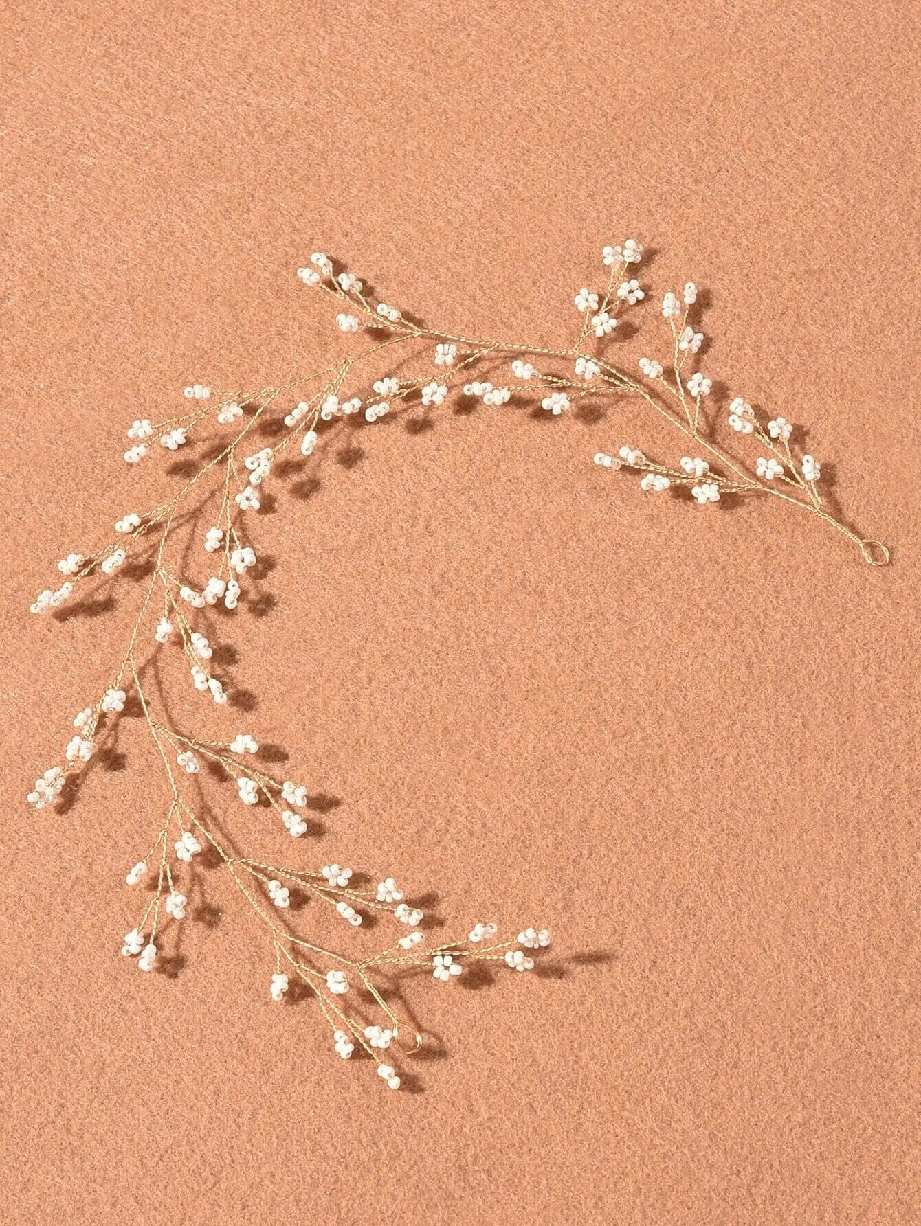 Delicate Wedding Hair Vine for Brides, Minimalist Gold Wire Headband, Elegant Bridal Headband Hair Garland