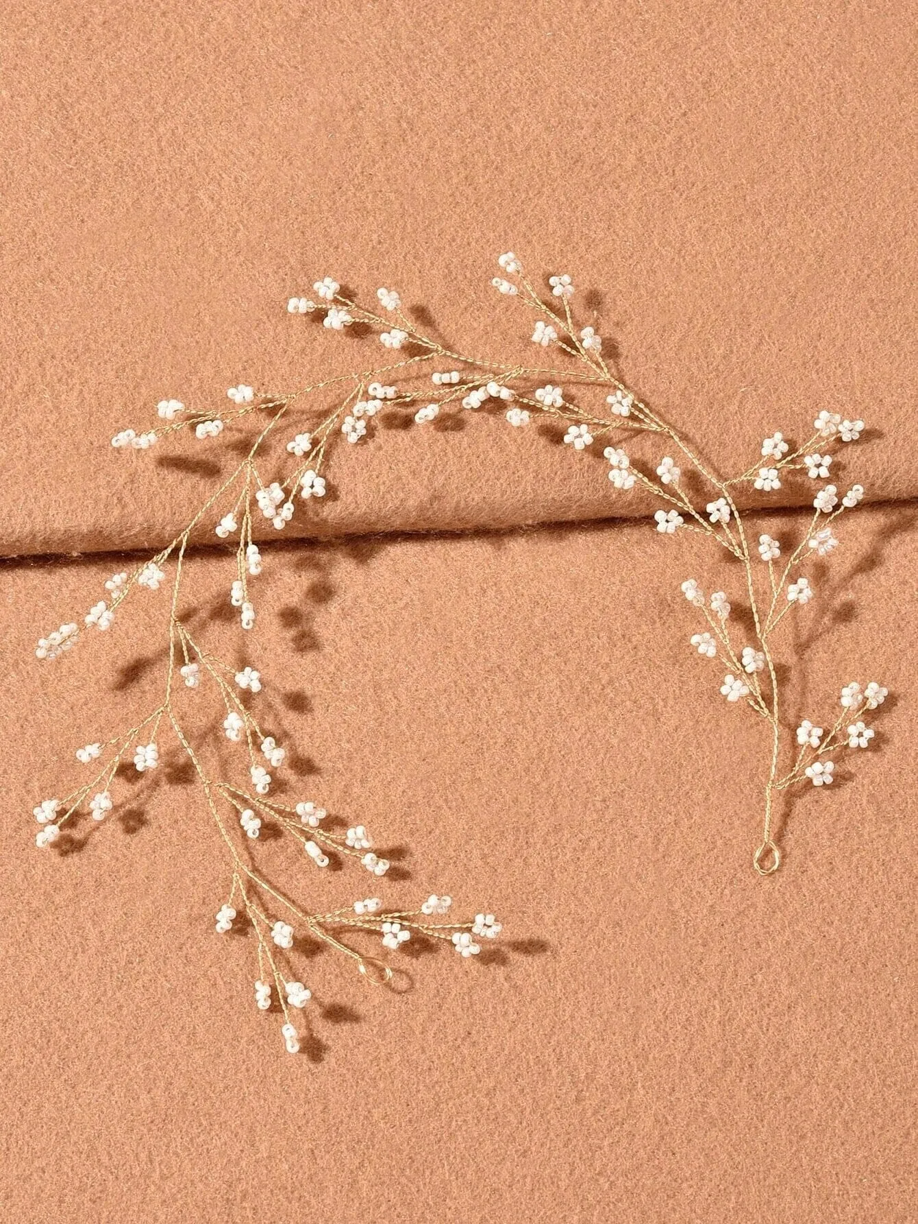 Delicate Wedding Hair Vine for Brides, Minimalist Gold Wire Headband, Elegant Bridal Headband Hair Garland