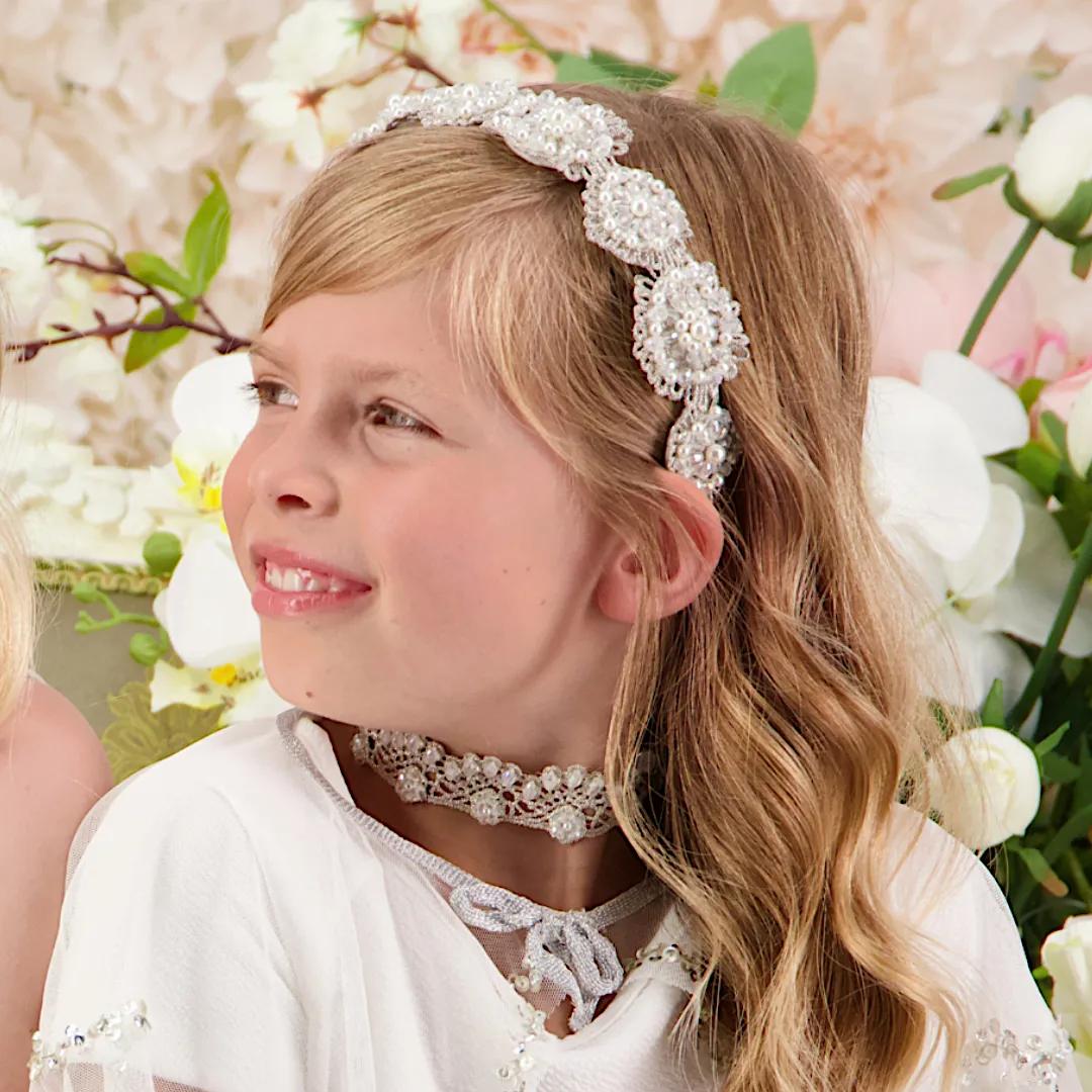 Designer Antique Jewel Girls Headband