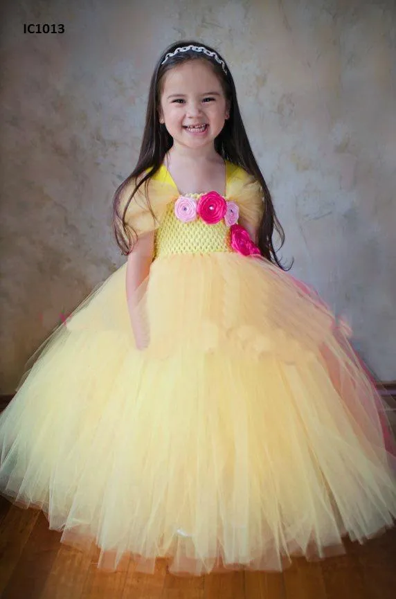 Designer Yellow Tutu Dresses For Girls
