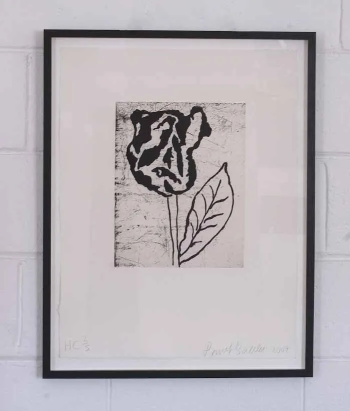 DONALD BAECHLER "FLOWERS" ETCHING, 2007