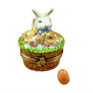 Easter Edition 3 Rabbits Basket by [Brand]