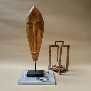 Edit House & Home-Home Artisan Mikom Wooden Face Sculpture (Large)