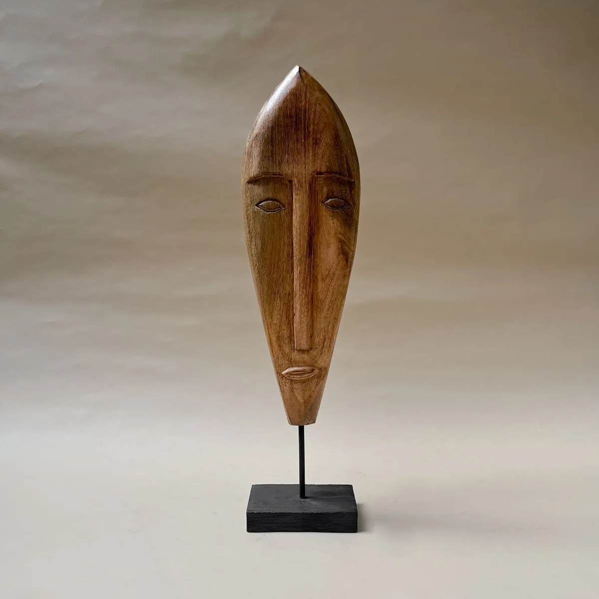 Edit House & Home-Home Artisan Mikom Wooden Face Sculpture (Large)