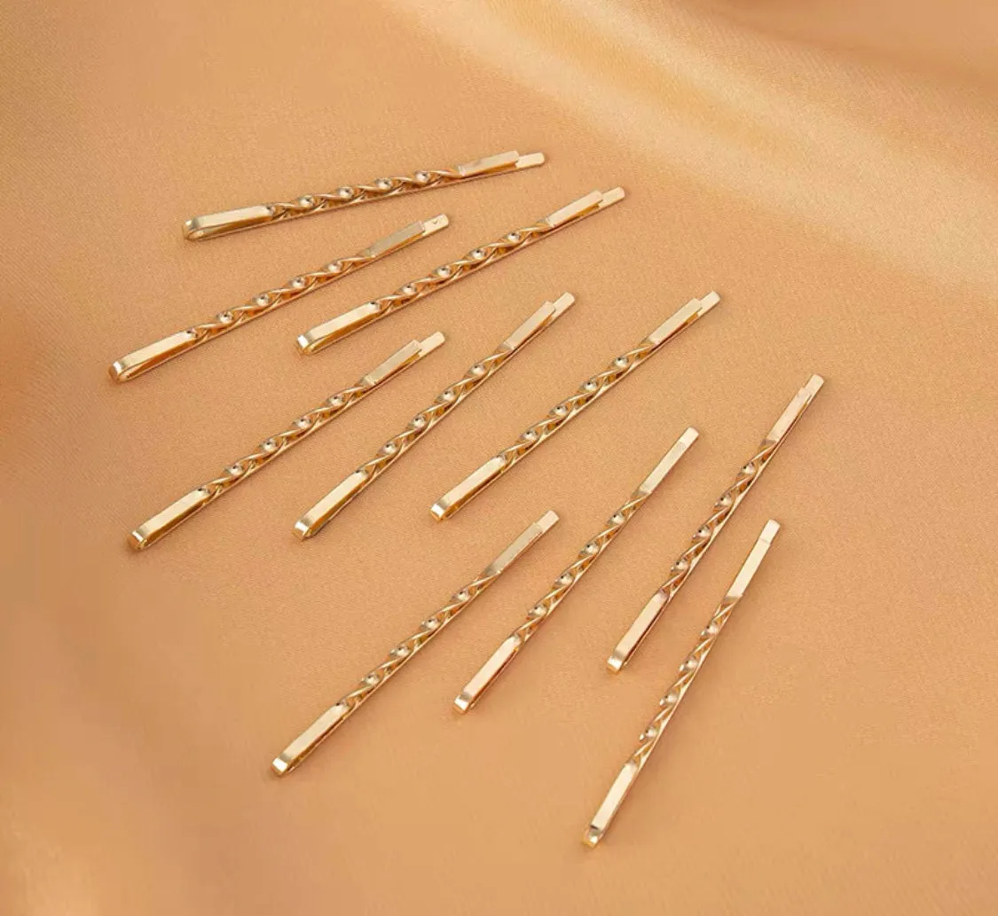 Elegant Bobby Pin Holder with Gold Bobby Pins – Luxury Hair Accessory Organizer
