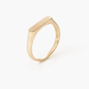 Engraved Stacking Bar Personalised Custom Name Signet Ring