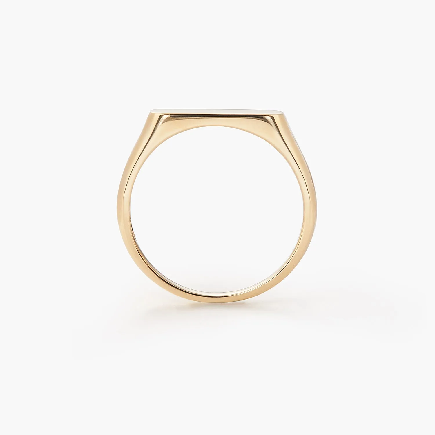 Engraved Stacking Bar Personalised Custom Name Signet Ring