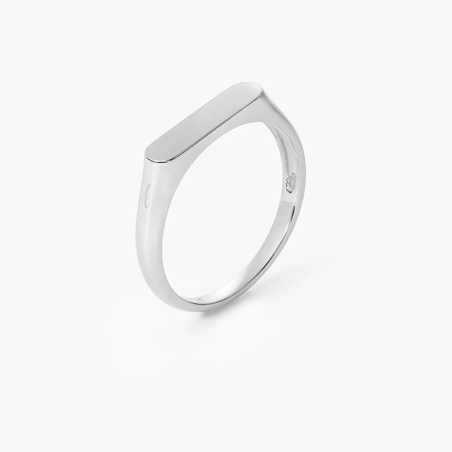 Engraved Stacking Bar Personalised Custom Name Signet Ring