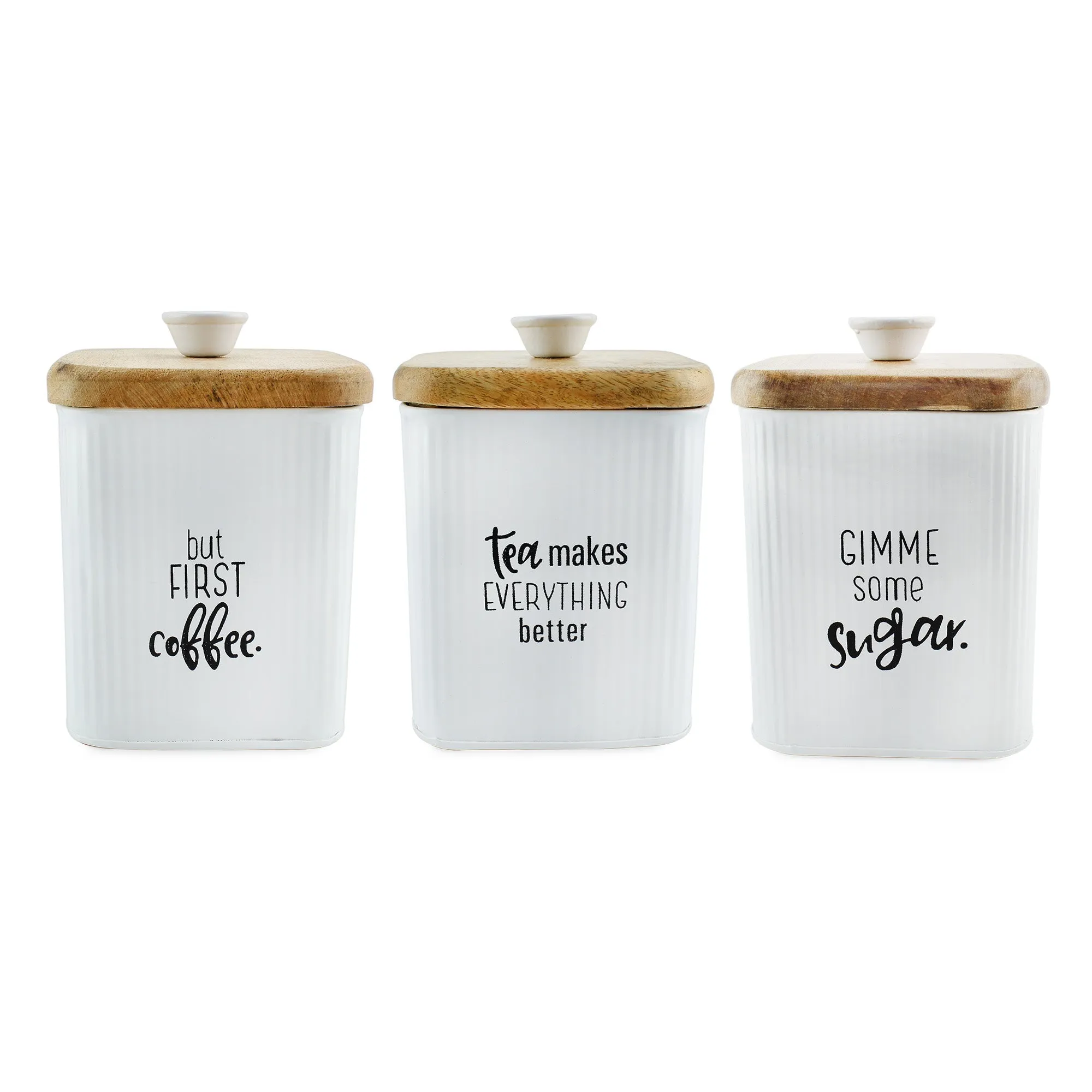 Farmhouse White Enamelware Canisters (Case of 12)