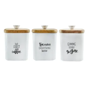 Farmhouse White Enamelware Canisters (Case of 12)