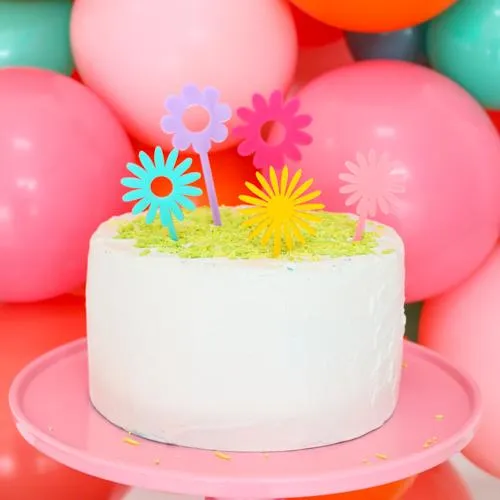 Flower Power Cake Topper - Pink Set