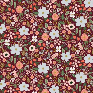 Garden Party Wild Rose in Burgundy Metallic by Rifle Paper Co
