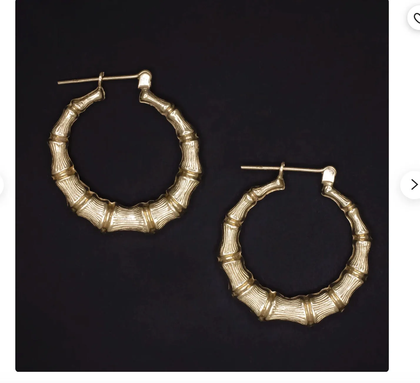 Gavriel Luxury Bamboo Retro Style Earrings in 14K Yellow Gold