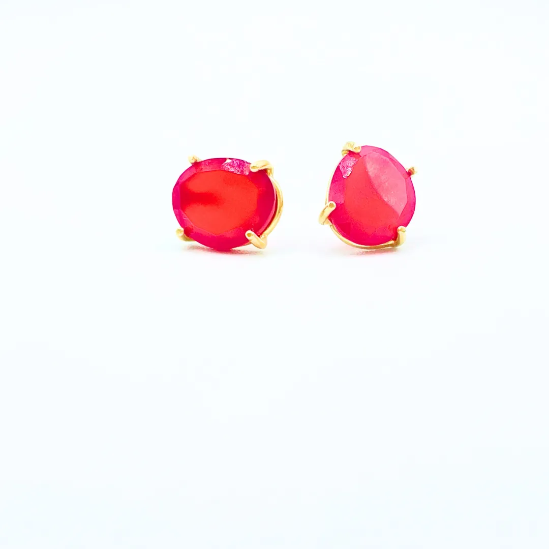 GEMSPOWER SIMPLICITY Earrings medium: 14kt yellow gold