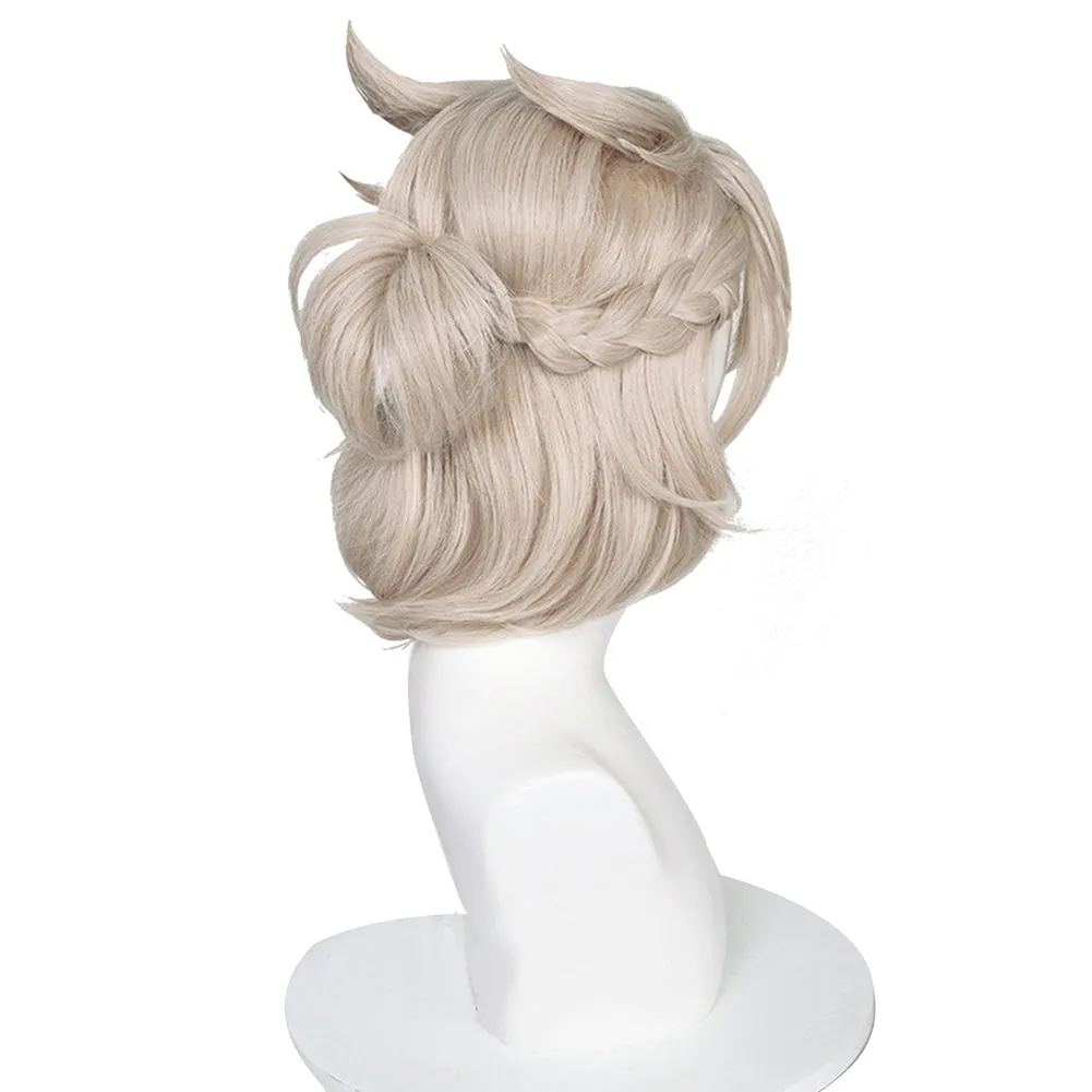 Genshin Impact Albedo Cosplay Wig Heat Resistant Synthetic Hair Carnival Halloween Party Props