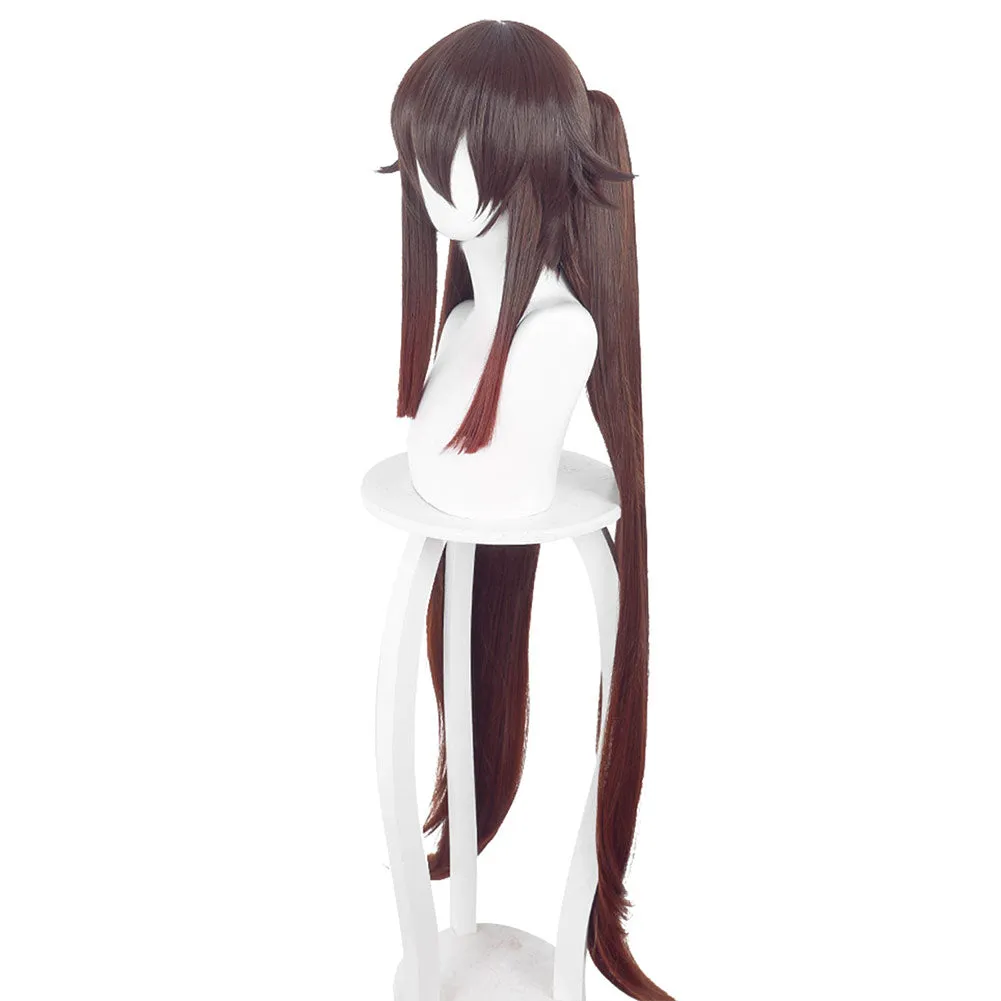 Genshin Impact Carnival Halloween Party Props HuTao Cosplay Wig Heat Resistant Synthetic Hair