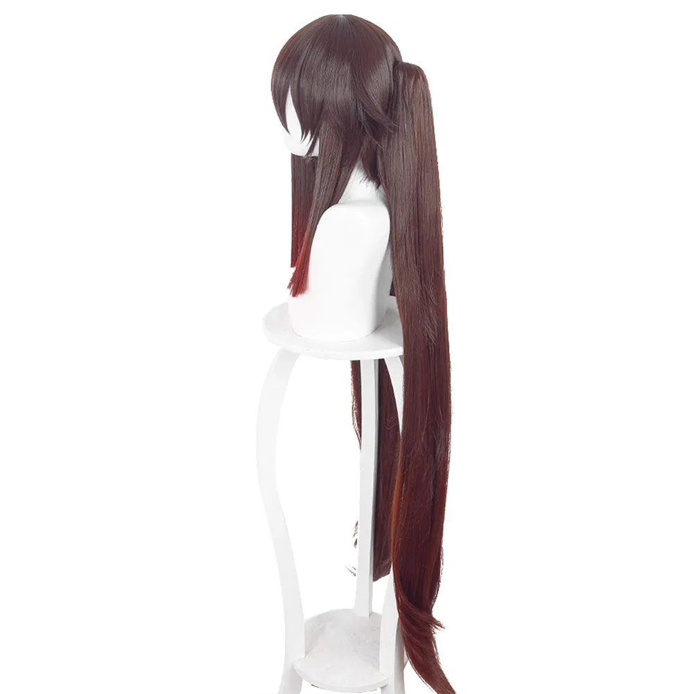 Genshin Impact Carnival Halloween Party Props HuTao Cosplay Wig Heat Resistant Synthetic Hair