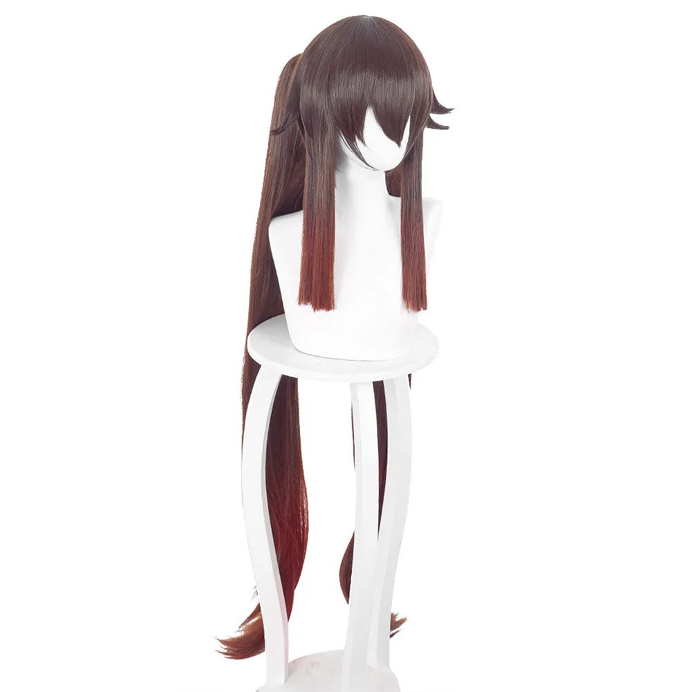 Genshin Impact Carnival Halloween Party Props HuTao Cosplay Wig Heat Resistant Synthetic Hair