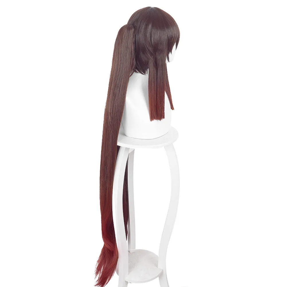 Genshin Impact Carnival Halloween Party Props HuTao Cosplay Wig Heat Resistant Synthetic Hair
