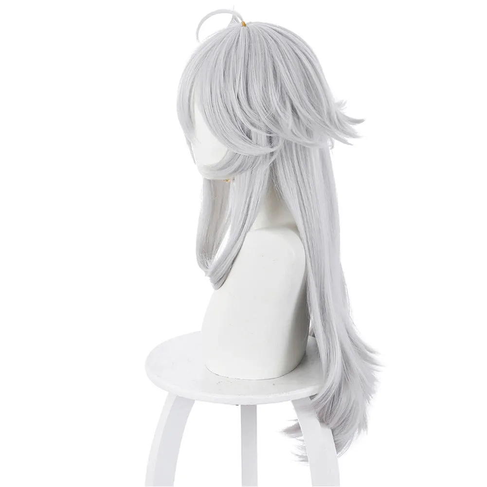 Genshin Impact Carnival Halloween Party Props Lei Ze Cosplay Wig Heat Resistant Synthetic Hair