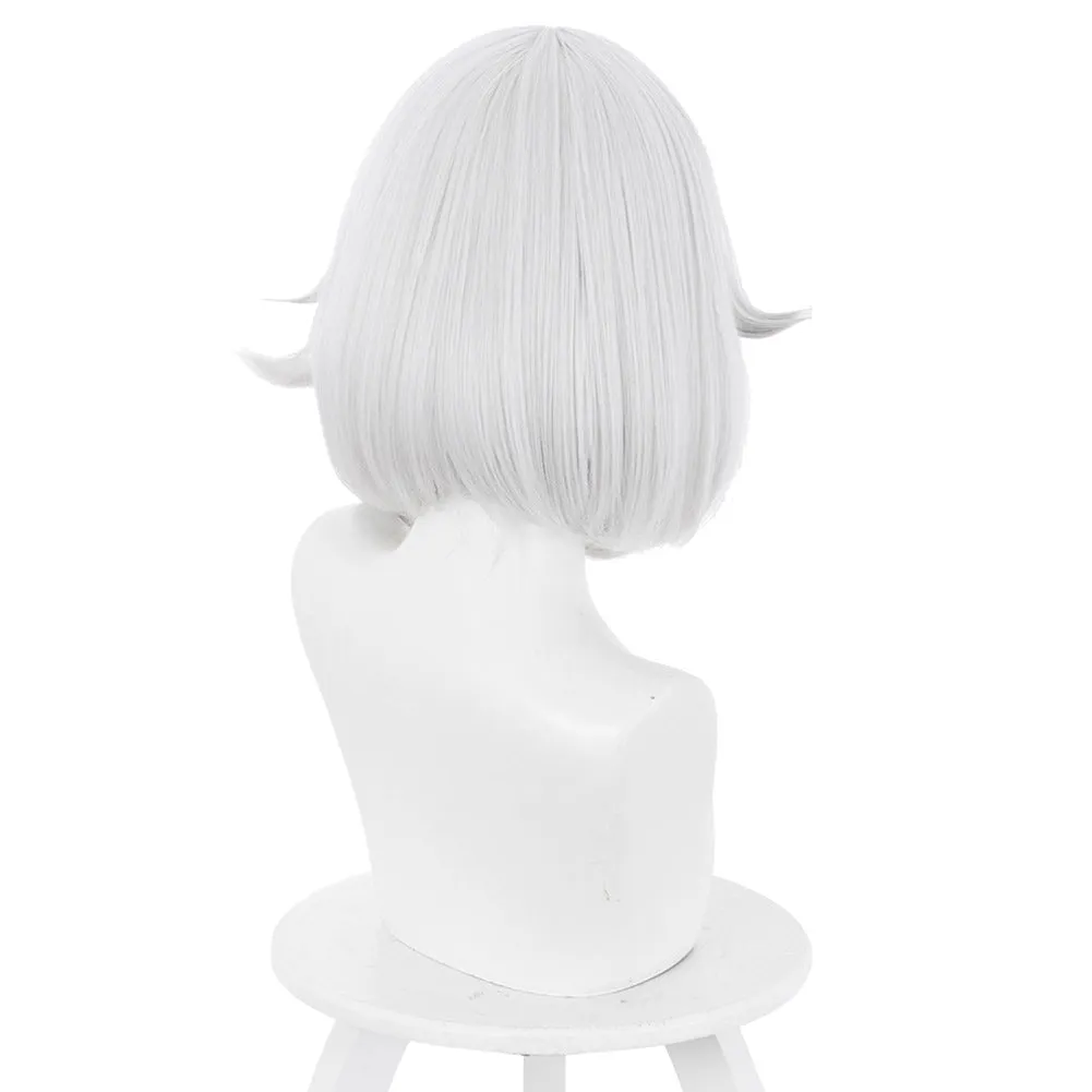 Genshin ImpactCarnival Halloween Party Props Paimon Cosplay Wig Heat Resistant Synthetic Hair