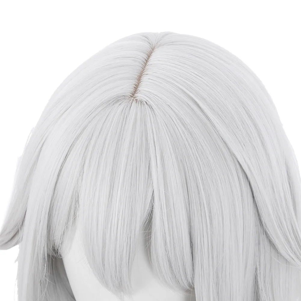 Genshin ImpactCarnival Halloween Party Props Paimon Cosplay Wig Heat Resistant Synthetic Hair