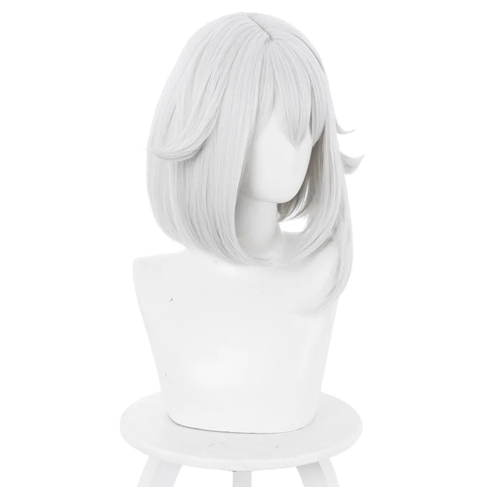 Genshin ImpactCarnival Halloween Party Props Paimon Cosplay Wig Heat Resistant Synthetic Hair