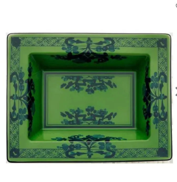 Ginori Rectangular Vide Poche 6x7 inch Oriente Italiano Malachite