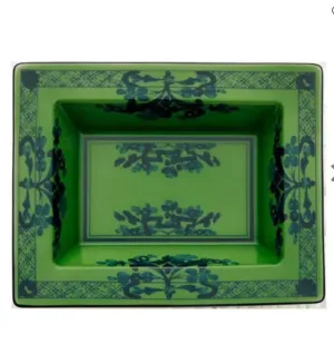 Ginori Rectangular Vide Poche 6x7 inch Oriente Italiano Malachite