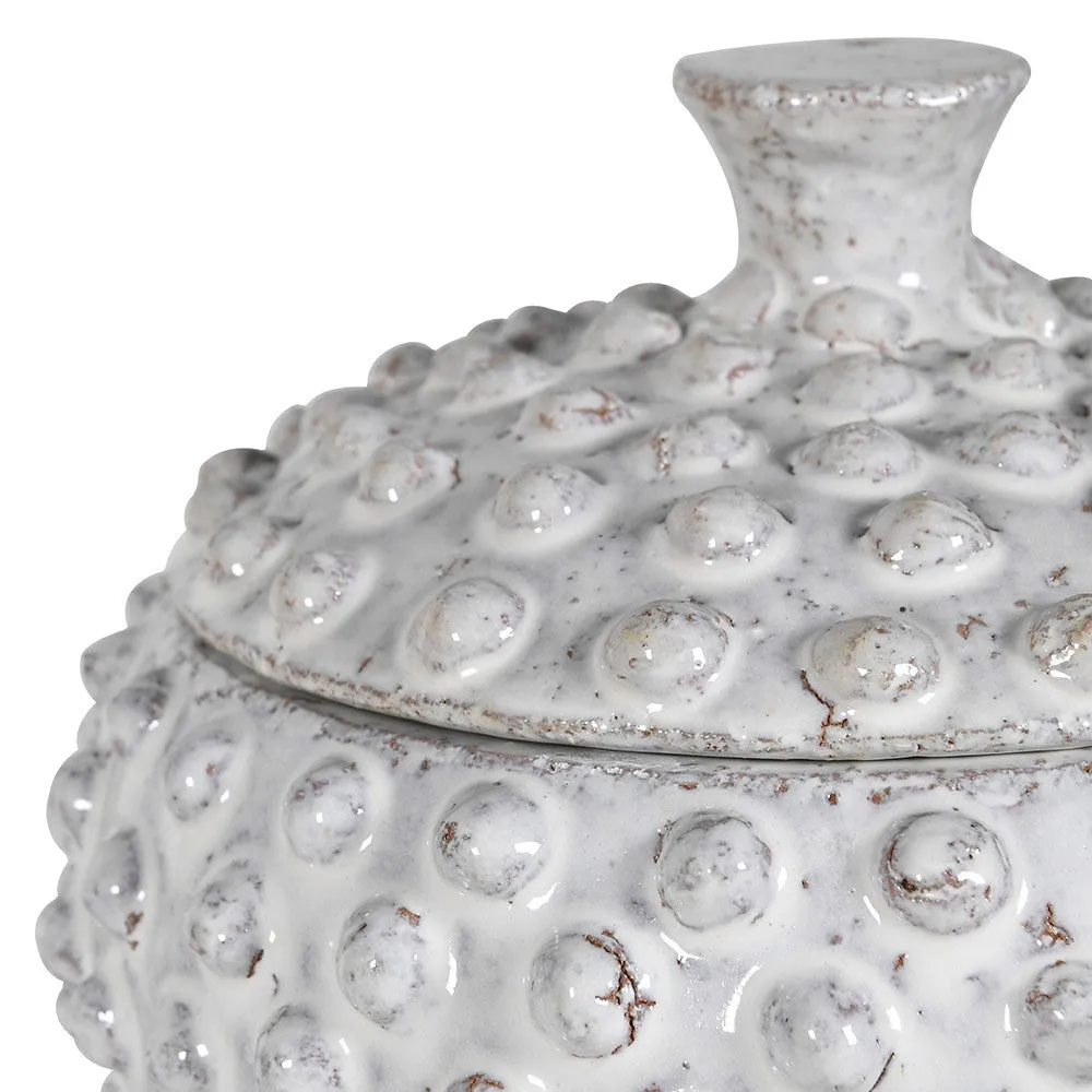 Glazed Bobble Detail Ceramic Pot