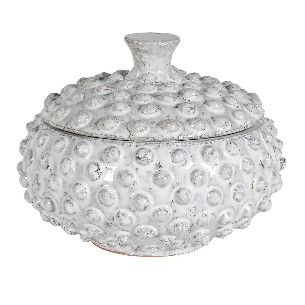 Glazed Bobble Detail Ceramic Pot