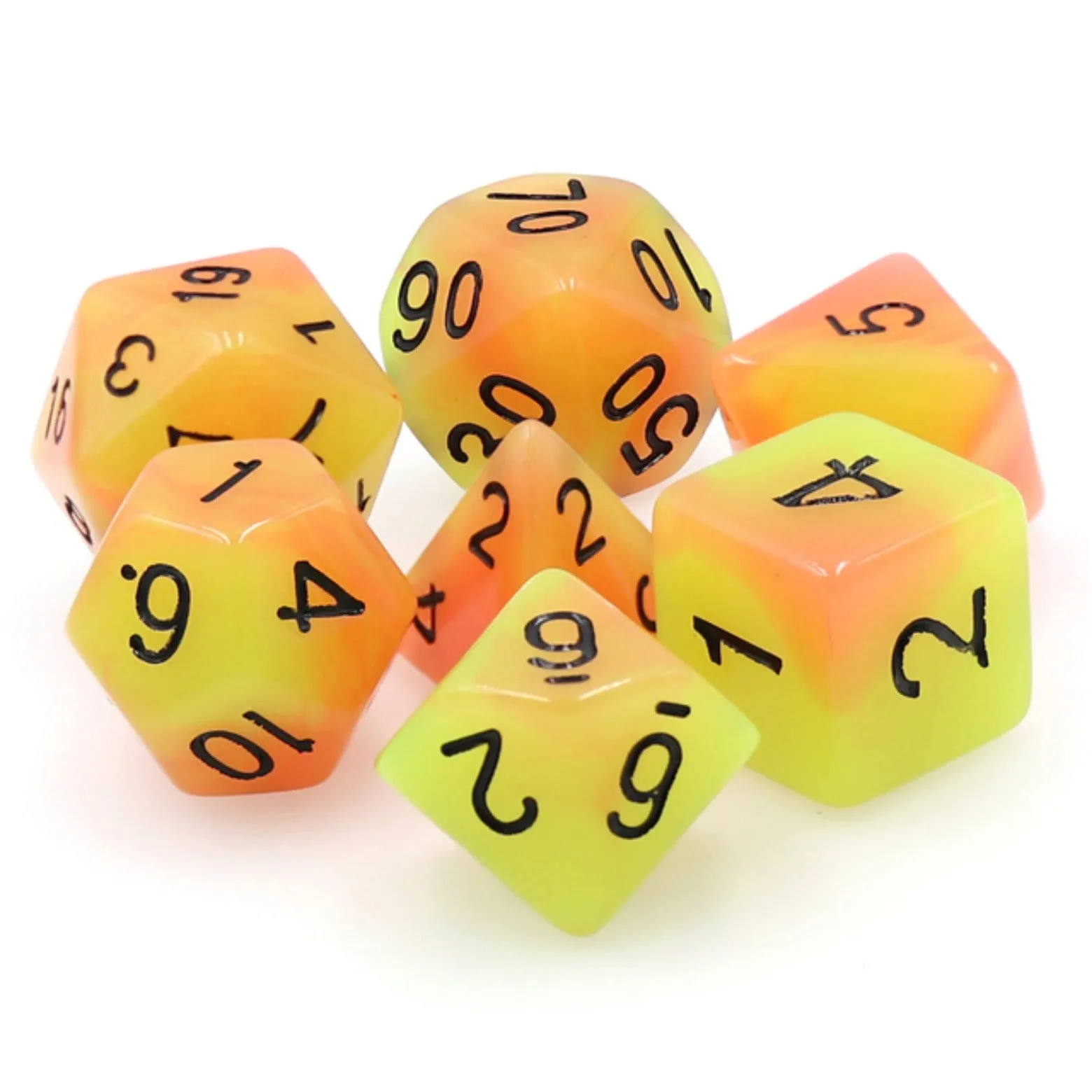 Glow in the Dark FireBall RPG Dice Set