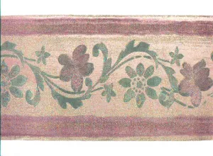 Gold Flowers B7048237 Wallpaper Border