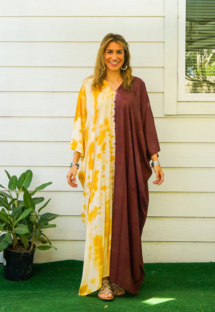Golden Dawn Two-Tone Kaftan