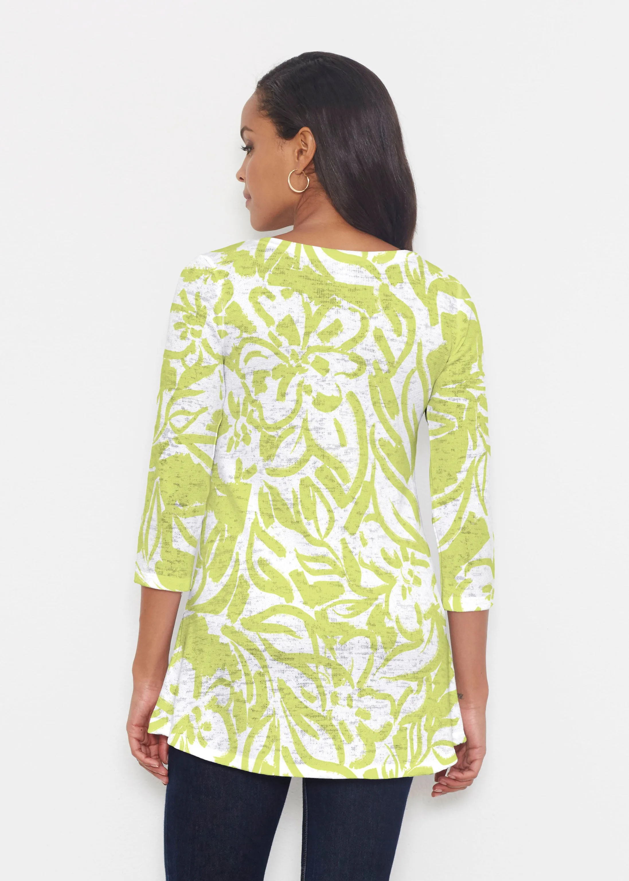 Greek Breeze Lime (8165) ~ Katherine Hi-Lo Thermal Tunic