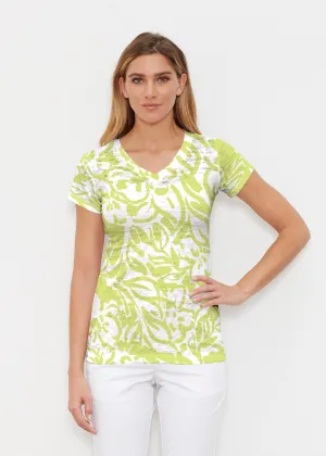 Greek Breeze Lime (8165) ~ Signature Cap Sleeve V-Neck Shirt