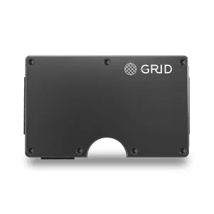 GRID Compact Minimalist Wallet - Gunmetal Aluminum