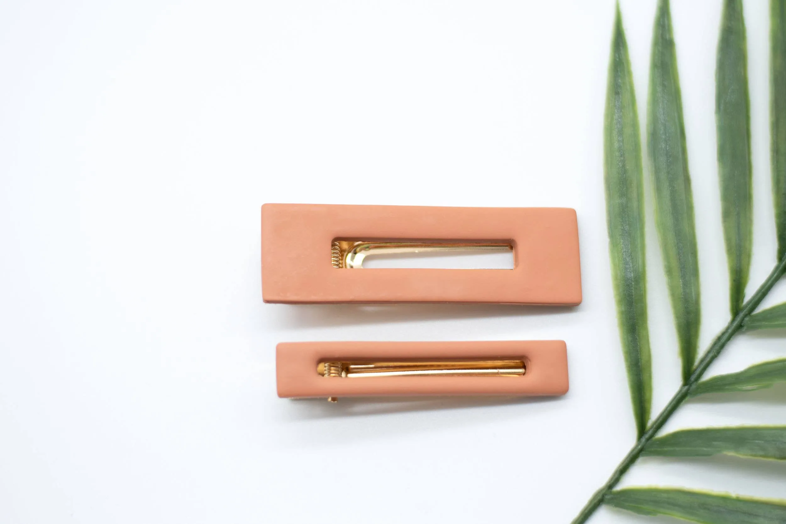 Hair Clips 2pk Clay