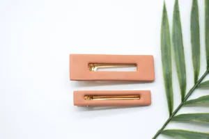 Hair Clips 2pk Clay