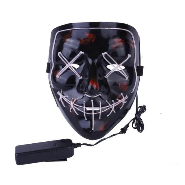 Halloween Mask LED Light Up Party Masks The Purge Election Year Great Funny Masks Festival Cosplay Costume Supplies Glow In Dark